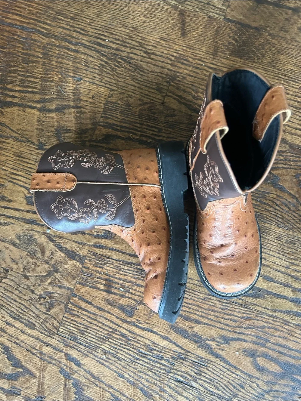 Roper Chunky Fat Baby Cowboy Boots. toddler size 3 Western